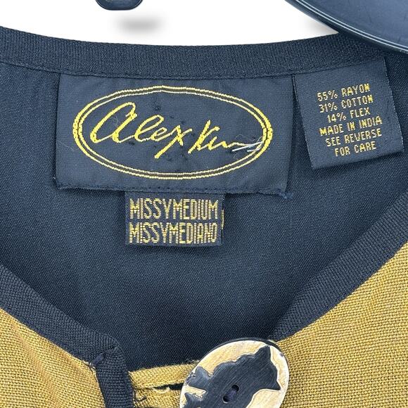 Alex Kim Artsy Fall Autum Button Front Jacket Womens Size Medium - Picture 2 of 4